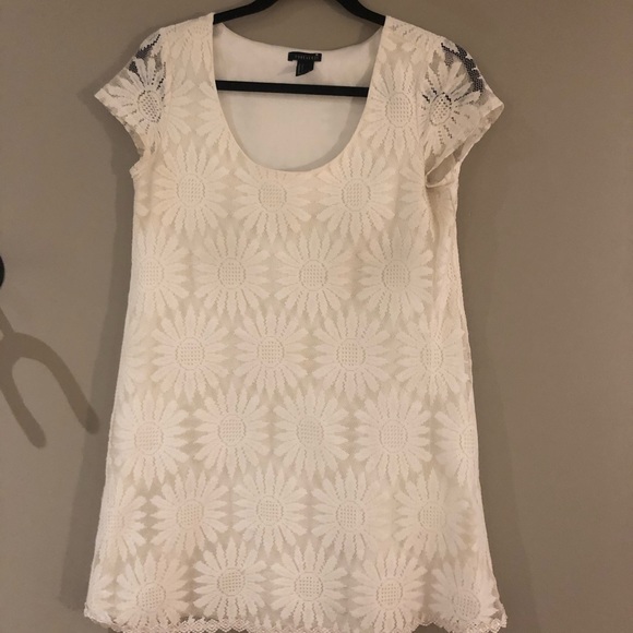 White lacy mesh mini dress - Picture 3 of 3